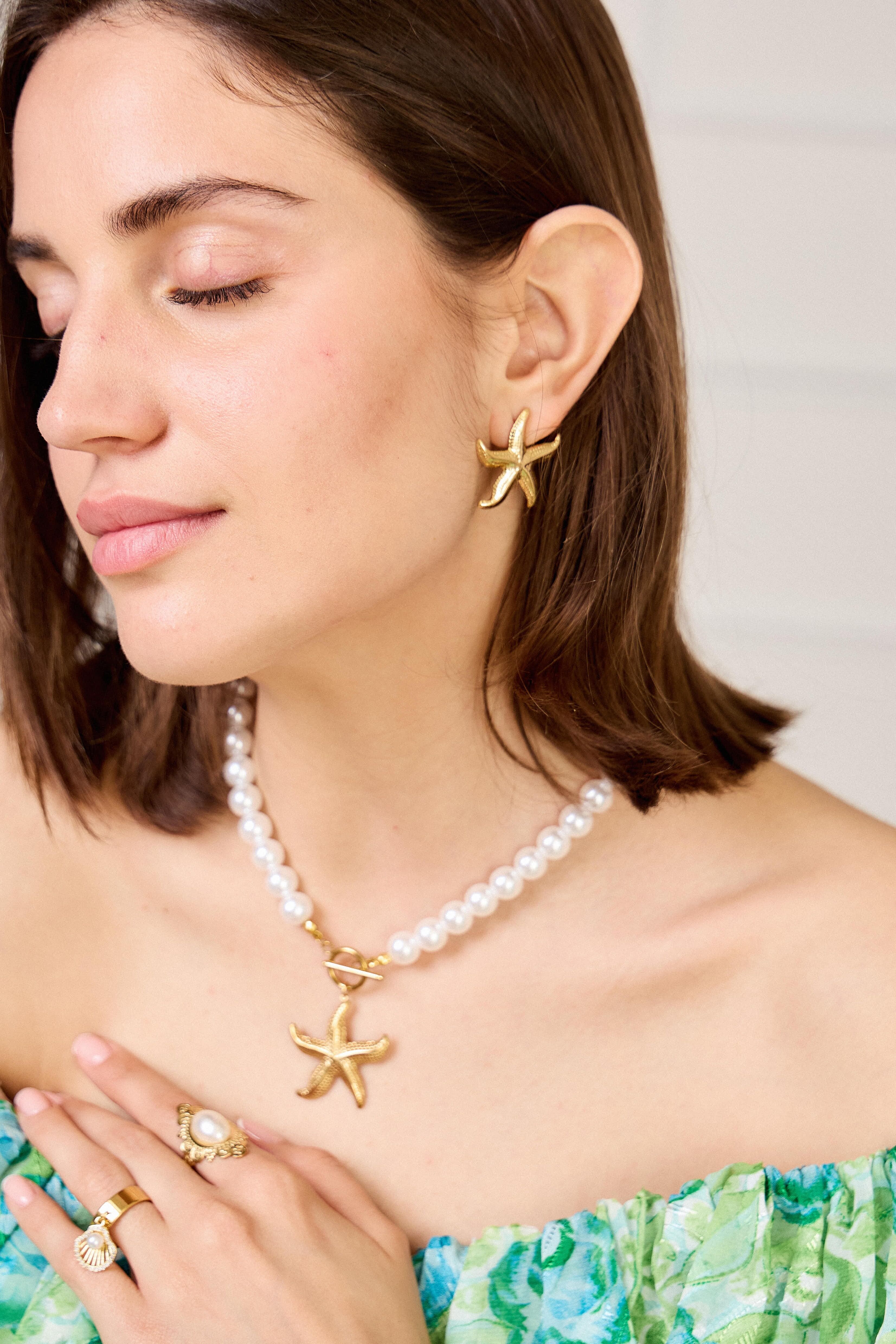 Pendientes de estrella de mar de acero inoxidable – Elegancia marina