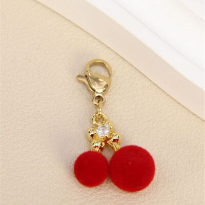Pendentif Cerise Strass - Fantaisie et Éclat Inoxydable