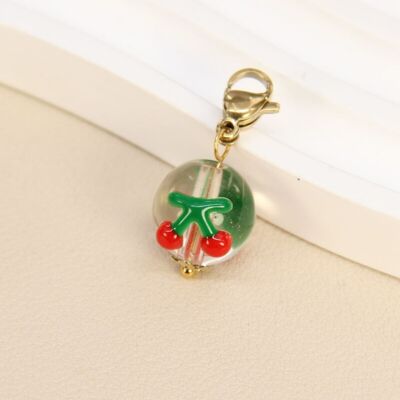Pendentif Cerise - Élégance Fruité en Acier Inoxydable