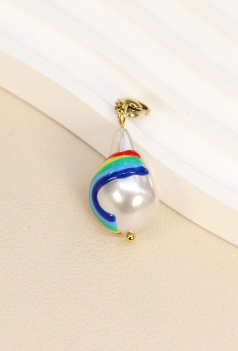 Pendentif Arc-en-Ciel - Éclat Coloré en Acier Inoxydable