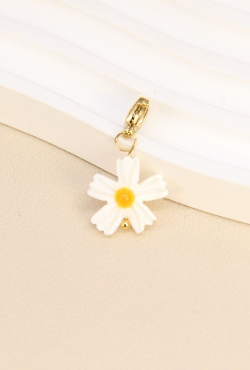 Pendentif Fleur - Élégance Naturelle en Acier Inoxydable