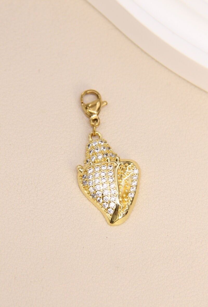 Pendentif Bulot & Strass - Éclat Marin en Acier Inoxydable