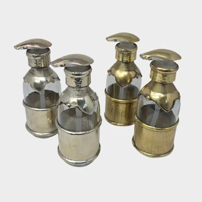 Dispenser di sapone in vetro marocchino martellato a mano - 200 ml | Flacone ricaricabile per lozione e disinfettante
