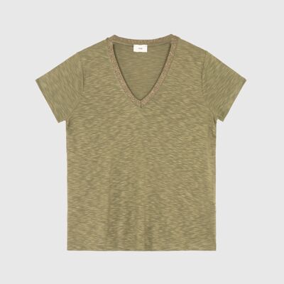 CAMISETA de felpa caqui