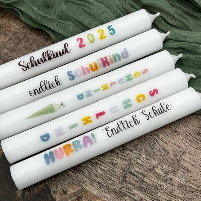 Bougie bâton école enfant inscription scolaire 25 pièces