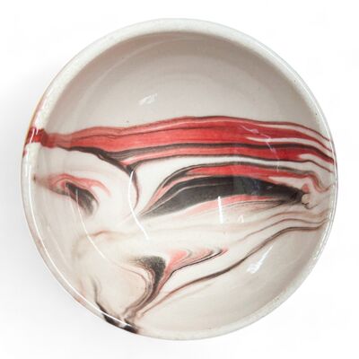 Cuenco de cerámica para salsa - Colonsay | Moca, mármol rojo - 8 cm x 5 cm de profundidad