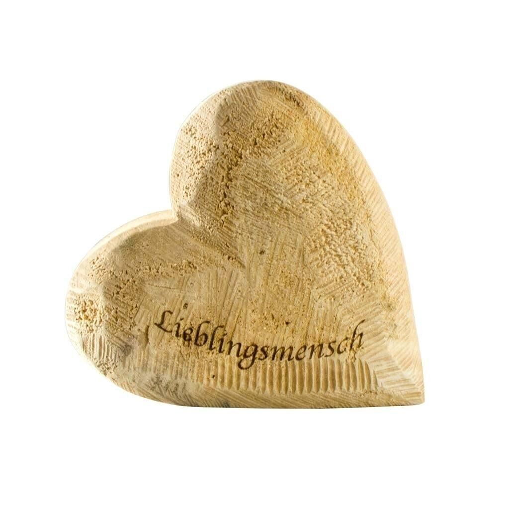 Thankgoods decorative wooden heart made of solid natural-colored poplar wood with the inscription Lieblingsmensch