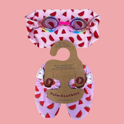 Chaussure d'eau enfants pastèque pointure 27/29 et lunettes de natation en pack