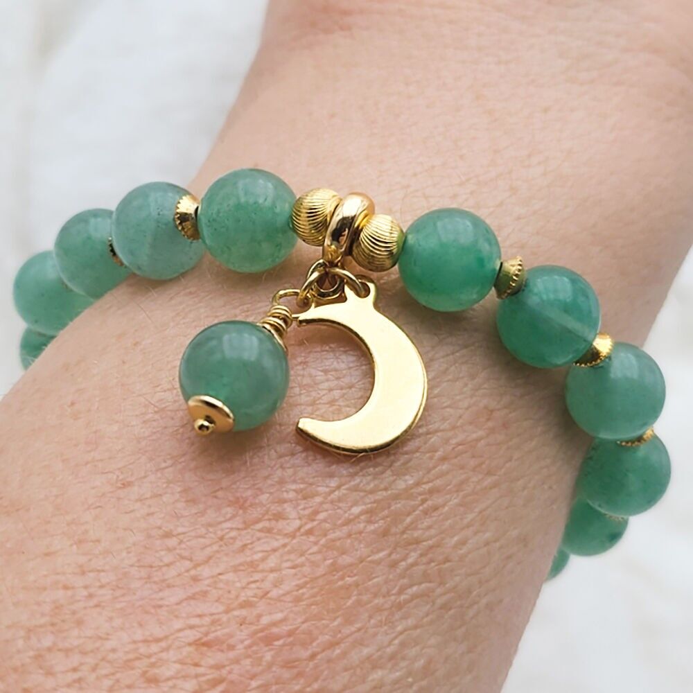 Bracelet pierre naturelle aventurine 8mm