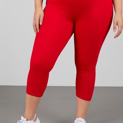 Leggings básicos rojos de talla grande (B215)