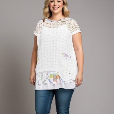 Openwork top + matching tunic plus size (A335)