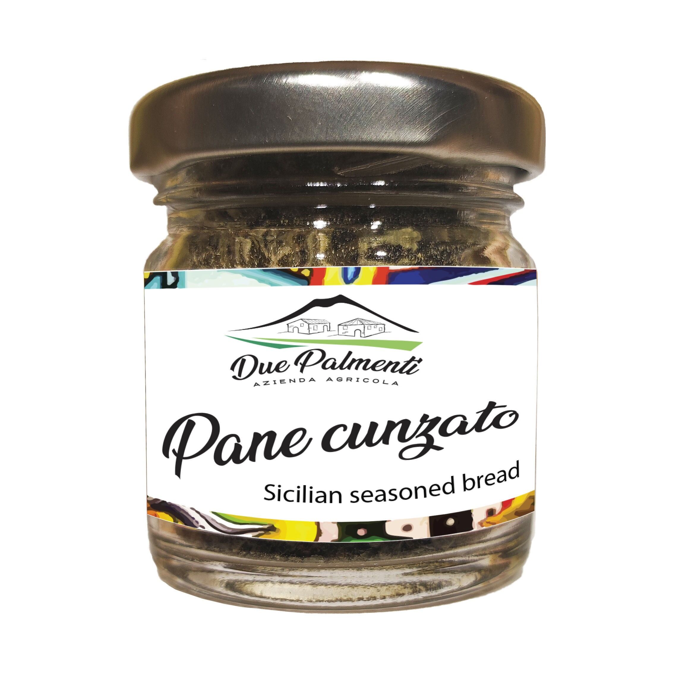 Pane cunzato seasoning in a glass jar