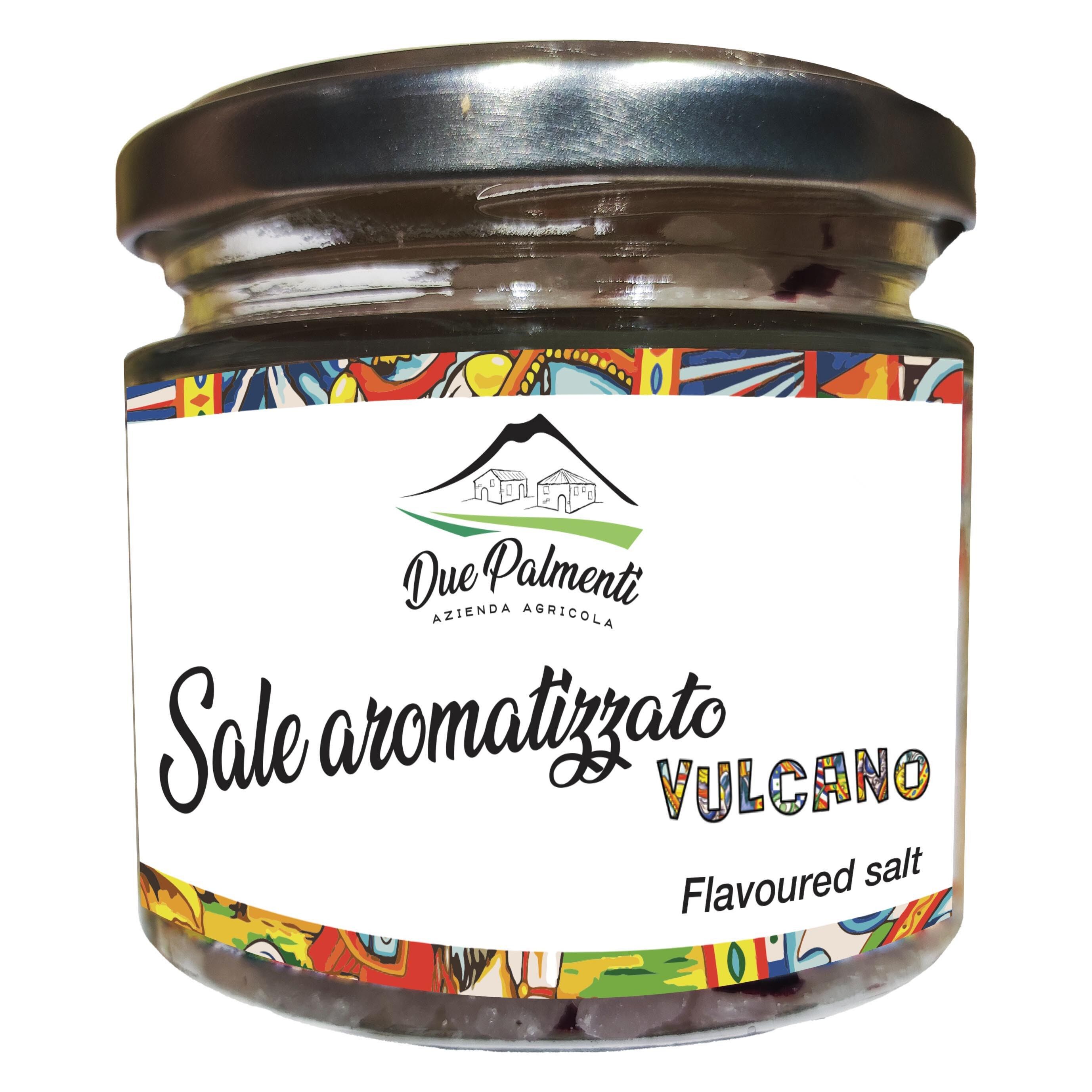 VULCANO flavored salt, 180g glass jar