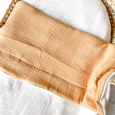 Couverture bébé doudou mi saison cassonnade