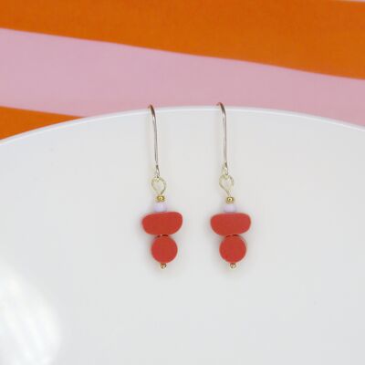 Color Treats earrings terracotta lilac with gold-filled elements