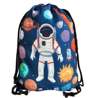 Children's gym bag astronaut - black