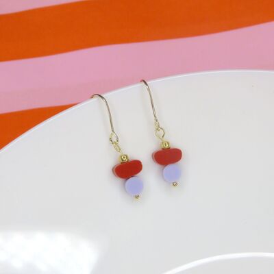 Color Treats Desert earrings with gold-filled elements