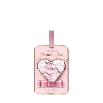 Confetti da bagno alla rosa in polvere in blister a forma di cuore