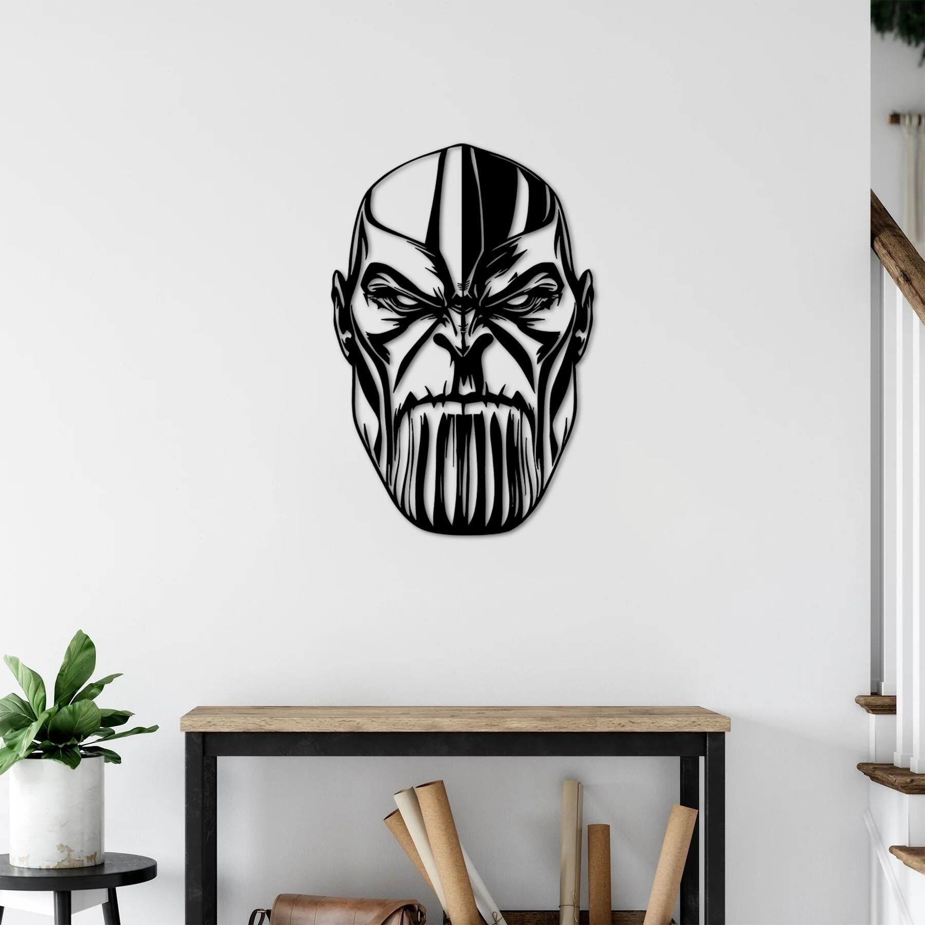 Thanos-Porträt – Wandkunst aus Metall