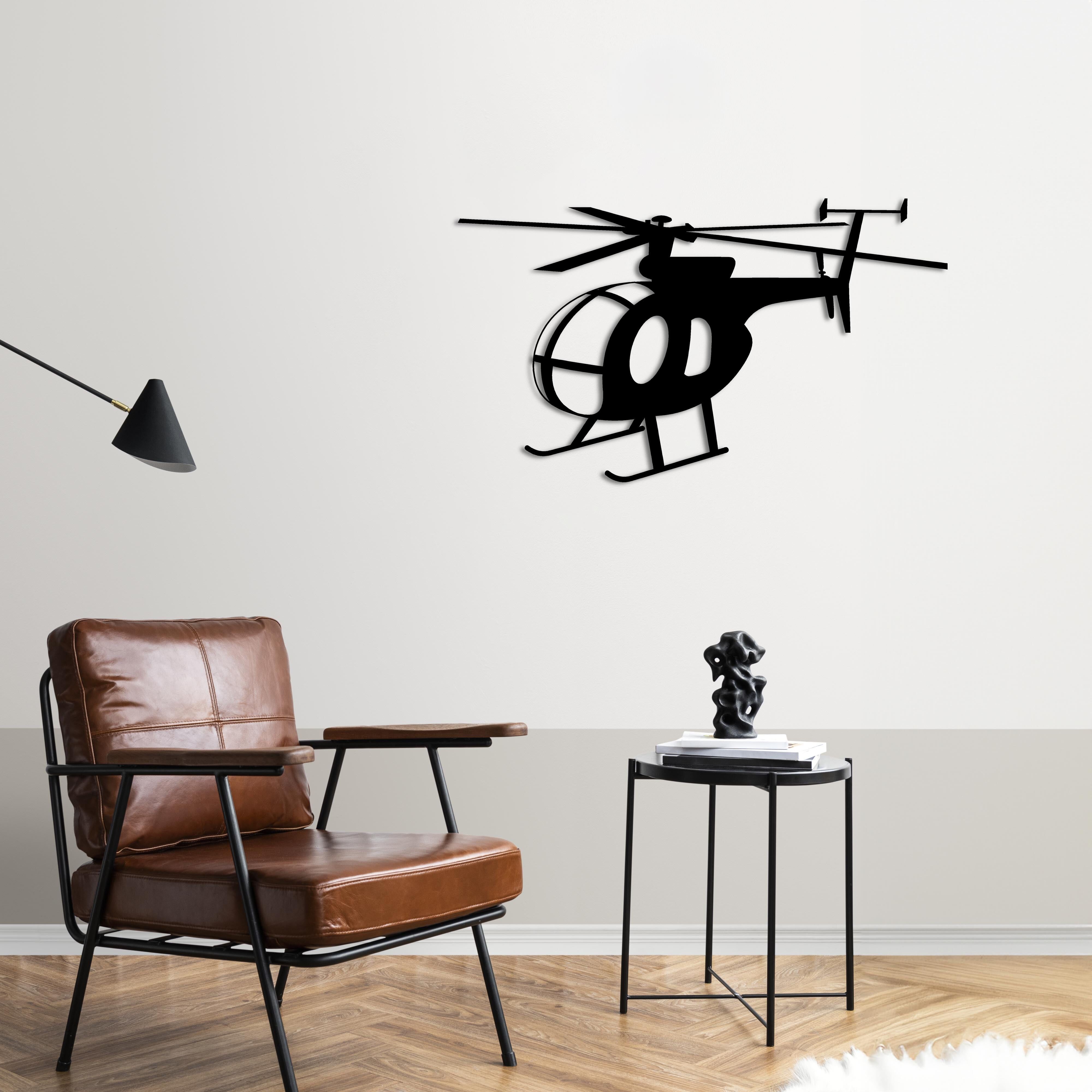 MD 500 Little Bird – Leichter Kampfhubschrauber, Metallwandkunst