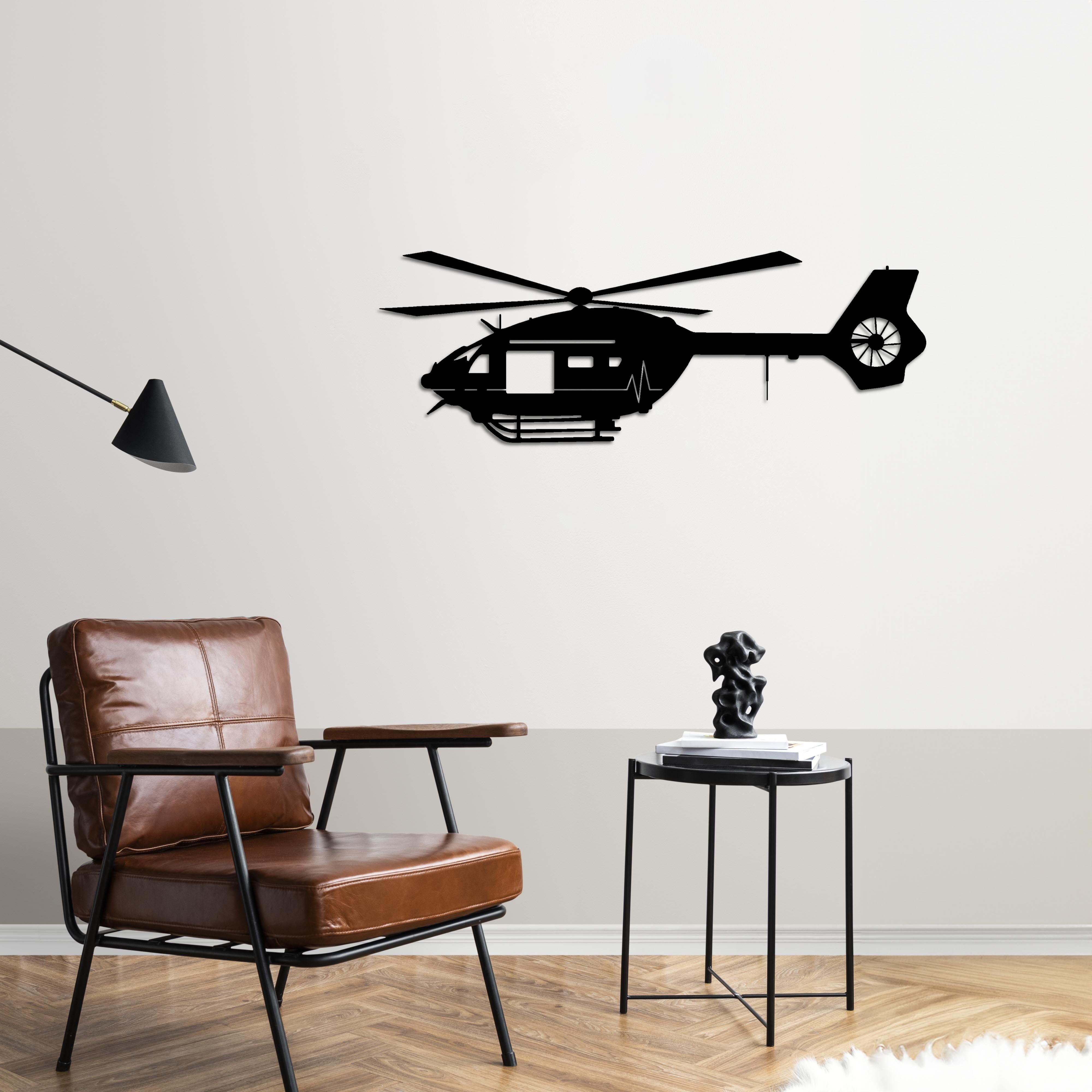 AH-64 Apache – Kampfhubschrauber-Wandkunst aus Metall