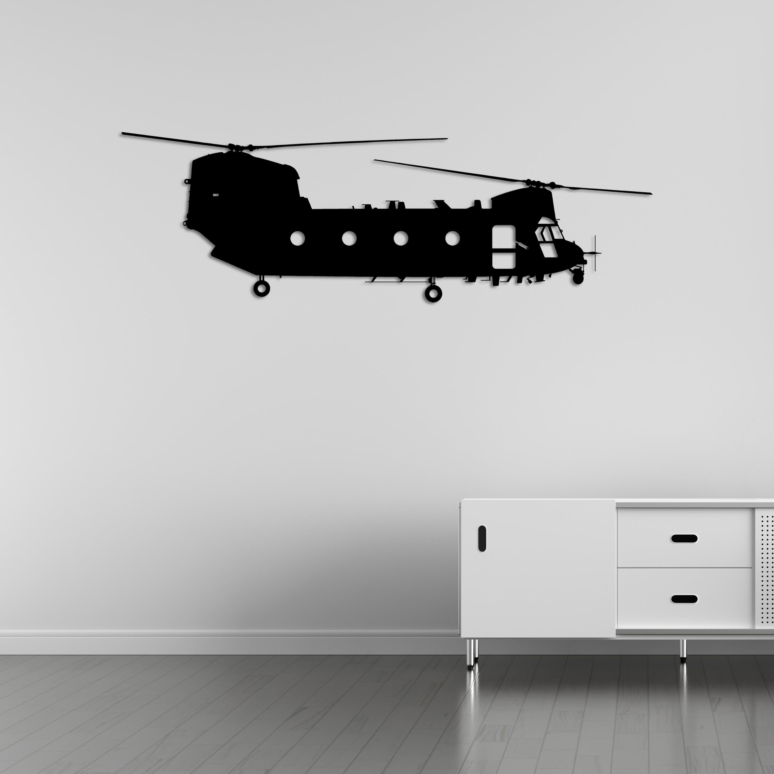 CH-47 Chinook – Hubschrauber-Wandkunst aus Metall