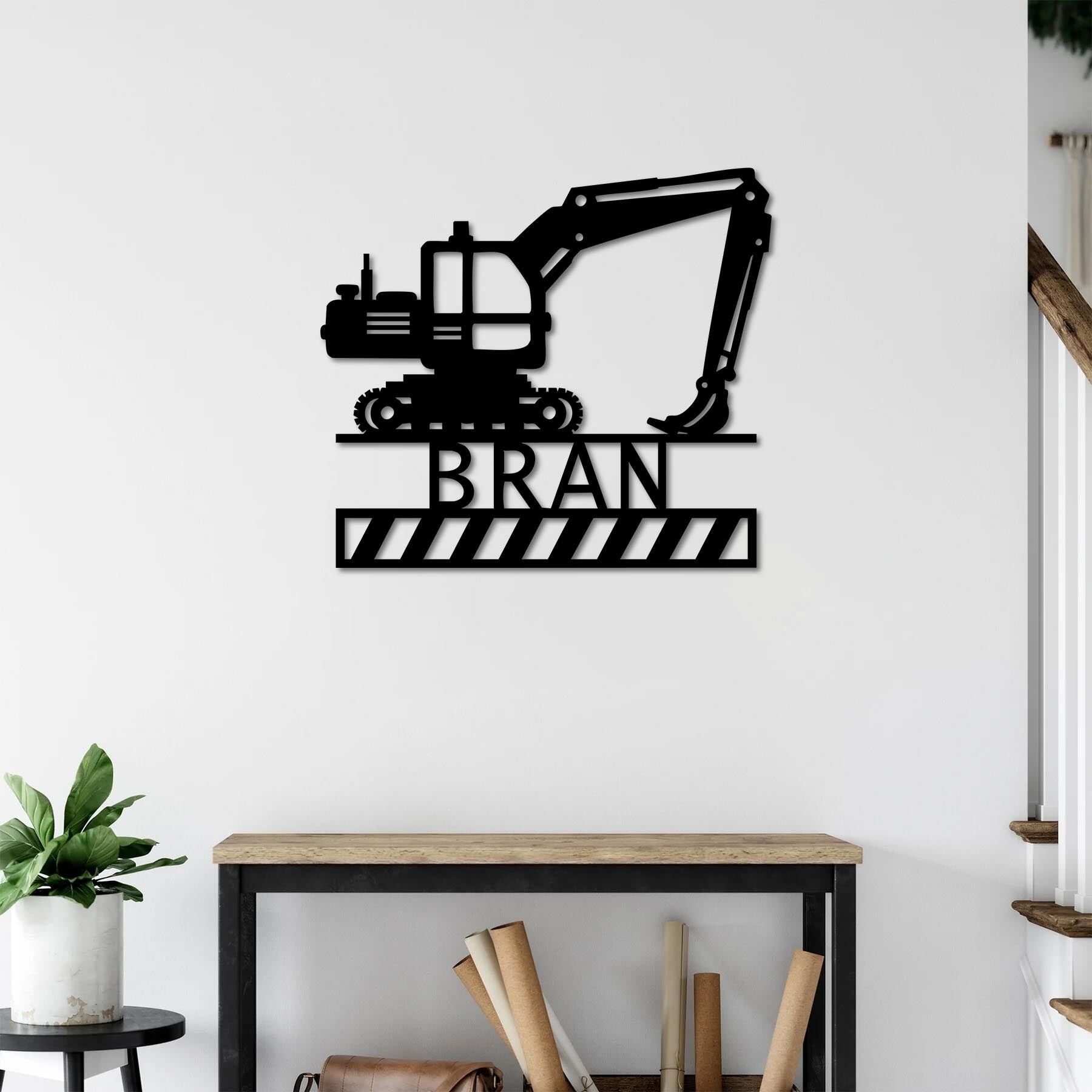 Excavation Power – Anpassbare Wandkunst-Skulptur aus Metall