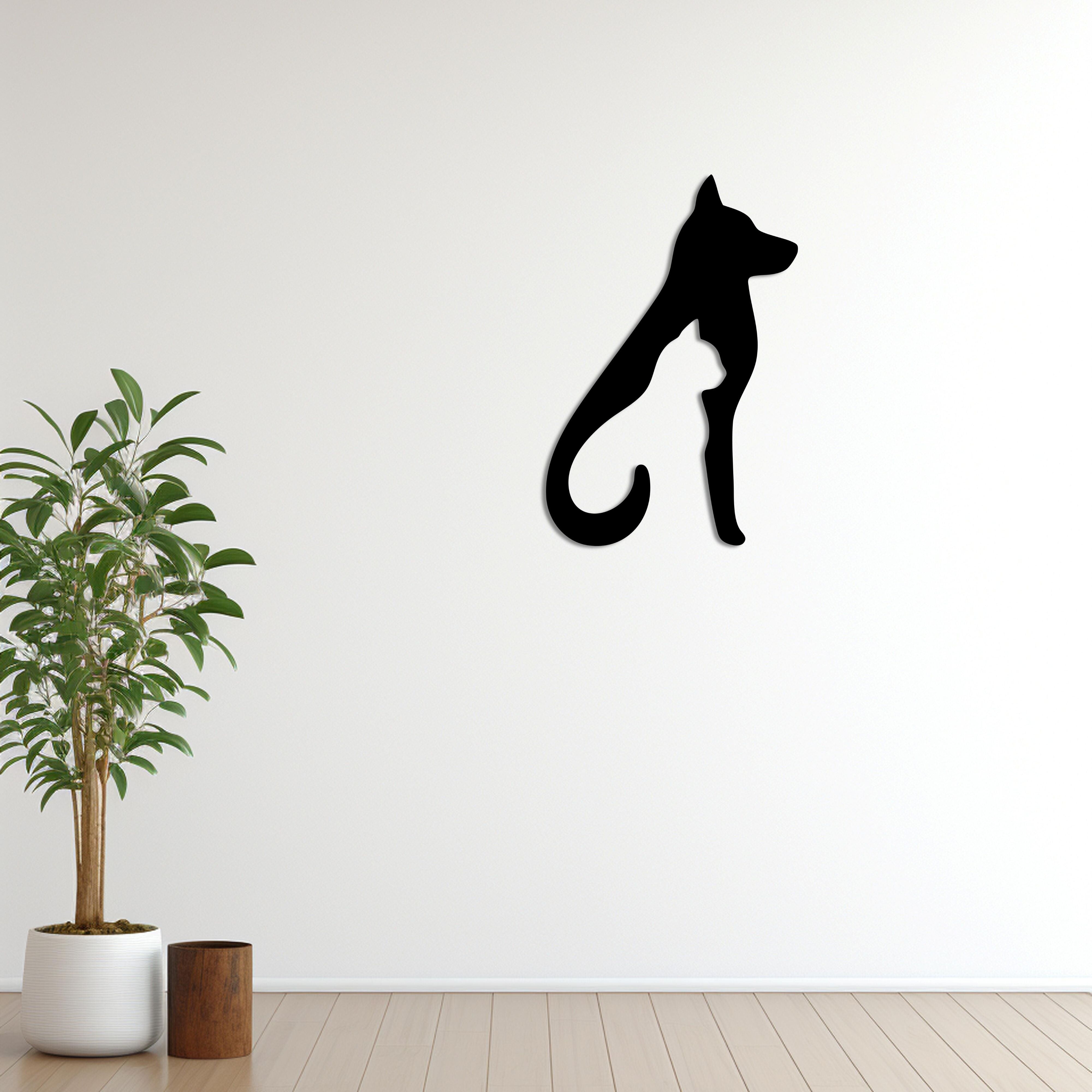 Stille Freundschaft Metallwandkunst | Herzerwärmende dekorative Skulptur