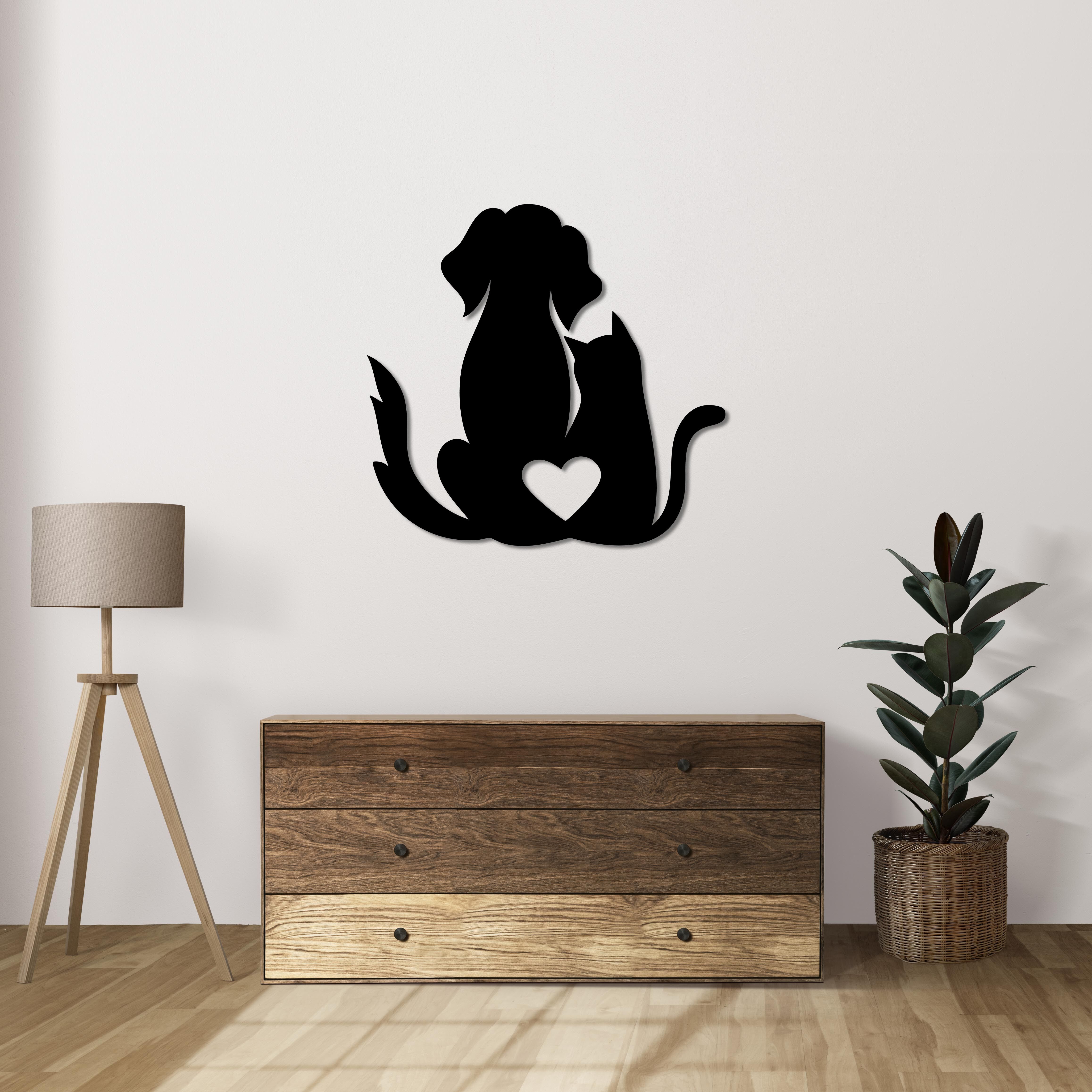 Metallwandkunst „Loyalität und Liebe“ | Herzliche dekorative Skulptur