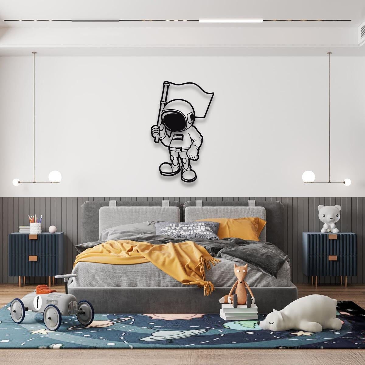 Galaxy Conqueror Metallwandkunst | Kosmische dekorative Skulptur