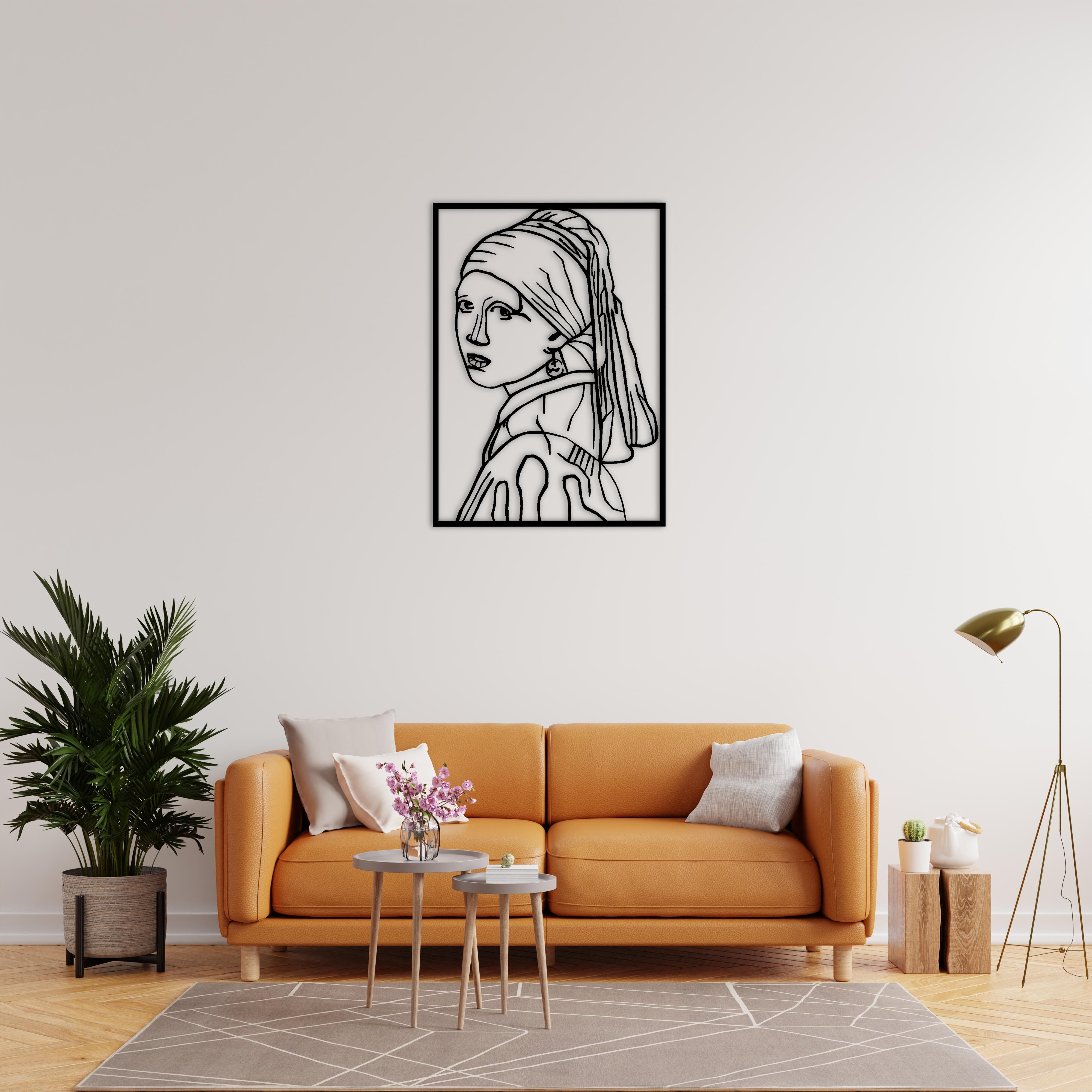 Wandkunst aus Metall „Silence of the Gaze“ | Künstlerische dekorative Skulptur