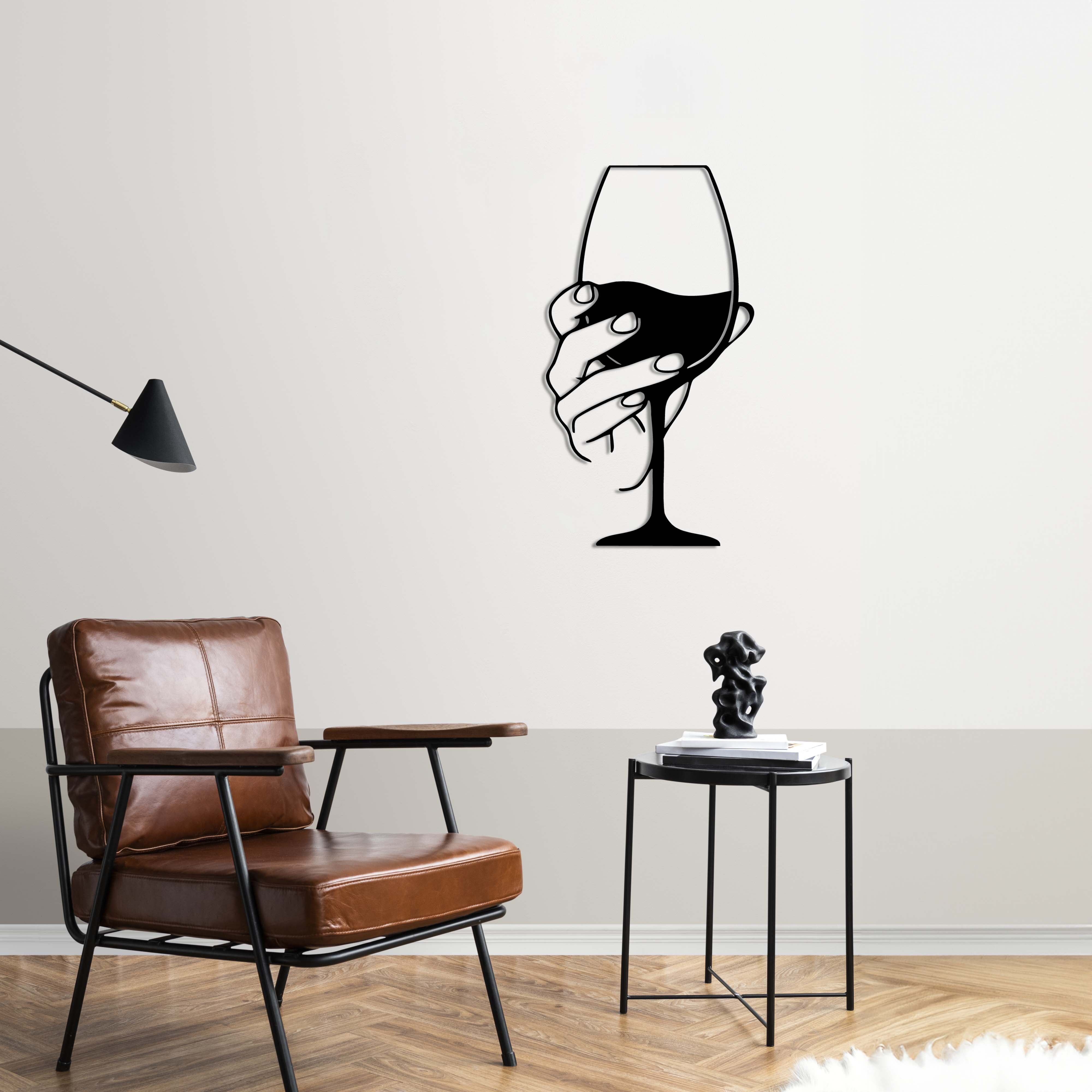 Glass of Indifference Metal Wall Art | Modern Decorative Sculpture