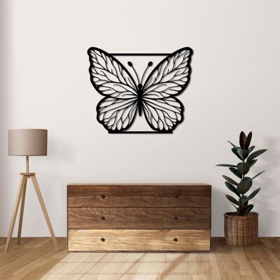 Élégant papillon mural en métal | Sculpture murale décorative