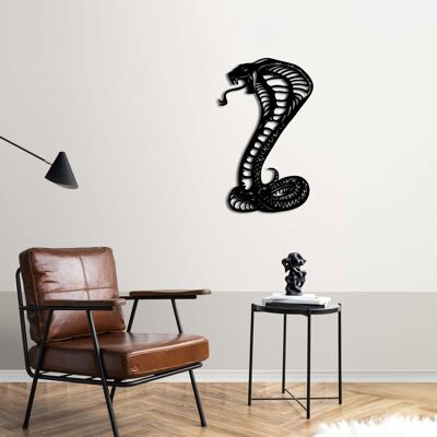 Cobra, sculpture murale décorative en métal | Sculpture murale animalière