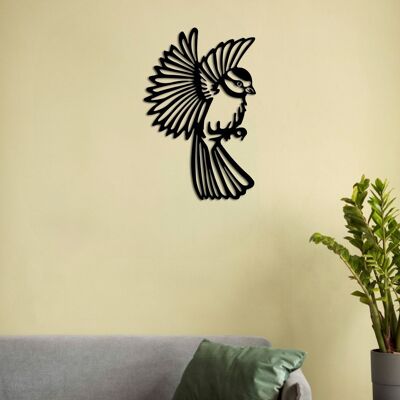 Scultura da parete in metallo con ali di uccello graziose | Decorazione da parete con scultura decorativa