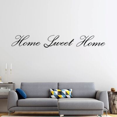Décoration murale en métal « Home Sweet Home » | Sculpture murale décorative avec citation