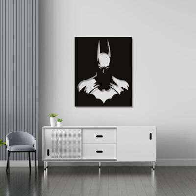 Décoration murale en métal Batman | Sculpture décorative de super-héros