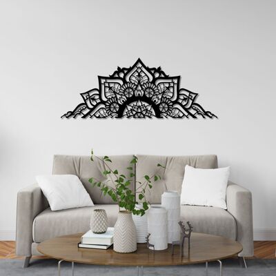 Décoration murale en métal Mandala | Sculpture murale décorative spirituelle