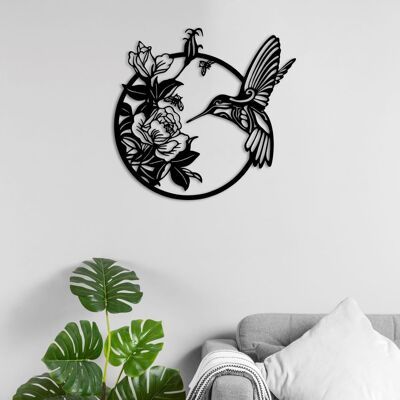 Sculpture murale décorative en métal « Oiseau Messager du Printemps »