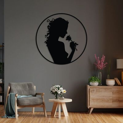 Rose Silence Metal Wall Art | Elegant Floral Decorative Sculpture