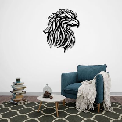 Décoration murale en métal « Majesté de l'aigle » | Sculpture murale décorative animalière