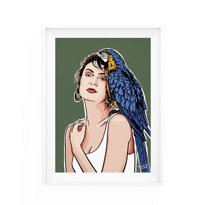 Imprimé fille perroquet