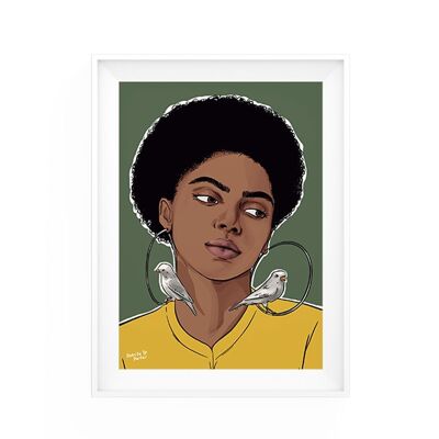 Imprimé Petite Fille Oiseaux