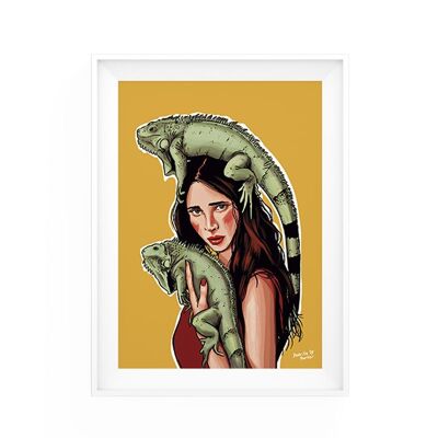Imprimé fille iguane