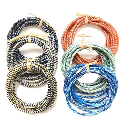 Pack de 6 lots de 10 bracelets waterproofs -Assortiment de 6 couleurs