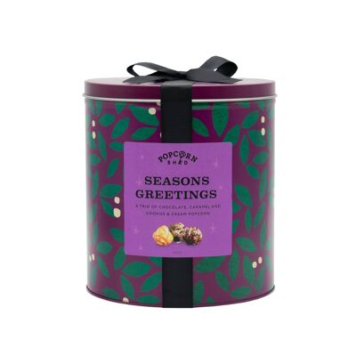 Season's Greetings Popcorn Tin