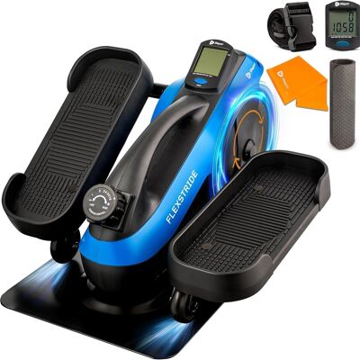 Bicicleta elíptica LifePro para ejercicios de cardio de leves a moderados, minimáquina elíptica con 8 niveles de resistencia y Bluetooth, compacta para usar en casa o en la oficina.
