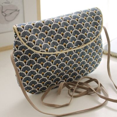 Pochette a ventaglio blu
