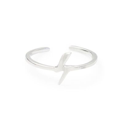 Power silver ring