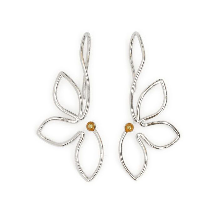 Orecchini in argento Florecer